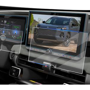 2 Pack Tempered Glass Screen Protector for 2026 Toyota RAV4 Limited/XSE,12.9" Infotainment Screen & 12.3" Dashboard Film Compatible With LE SE XLE Premium Woodland Car Accessories