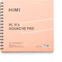 HIMI Gouache Pad 8.5X8.5''(98lb/160g) 50 Sheets Mix Paper Pad, Side Wire Bound, Fine Texture, in Gouache Acrylic Art Pad for Sketching, Ink Sketch Book, Art Supplies Drawing Pad Gift (Pink)