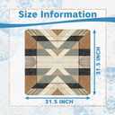 Boho Western Aztec Mahjong Mat for Table 31.5 X 31.5 in, Mahjong Gifts for Women, Country Southwest Western Cowboy Anti-Slip Cover Tablecloth for Poker Board Card Tile Game