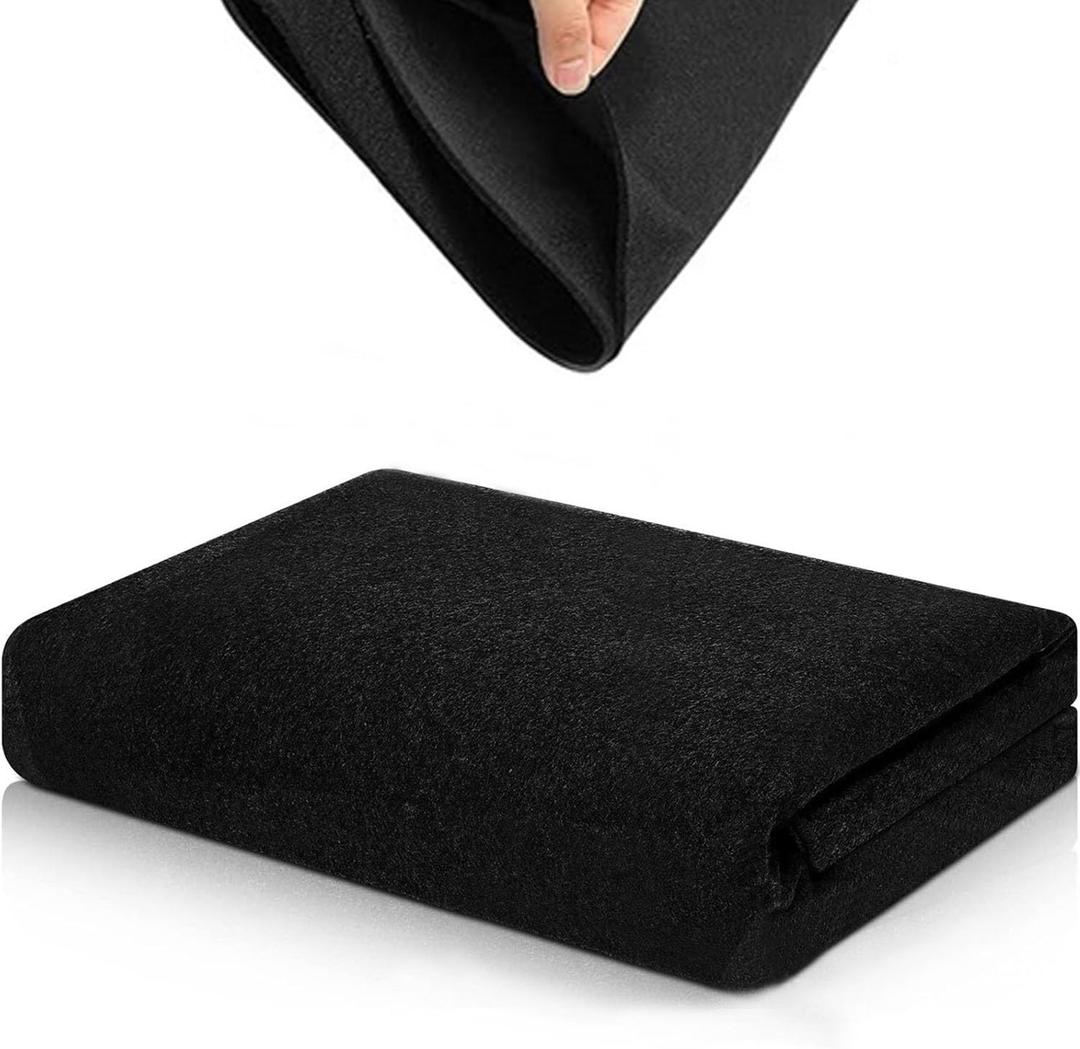 Black Underfelt Liner Carpet for Speaker Sub Box, Table - Top/Bottom, Auto, RV, Boat, Marine, Car & Truck Carpet, (Felt Febric) (Black, 72"x43")