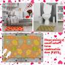 Tinideya 3 Pcs Easter Coir Mat Spring Rug Front Door Easter Egg Doormat St. Patricks Heart Mat Non Slip Doormat Gift for Outdoor Front Bedroom Living Room Porch Entry