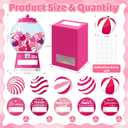 2 x Valentines Day Mailbox with 40 Greeting Cards DIY Valentines Gumball Machine Box Crafts Candy Cards for Gifts Exchange Party Favors