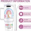 Speech Language Pathologist Gifts, Speech Therapy Gifts, SLP Gift for Women, SLP Graduation Gift, 40oz Stainless Steel Tumbler