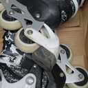 Kuxuan Boys Adjustable Inline Skates with Light up Wheels, Fun Illuminating Skates for Kids Girls Youth (Medium(Kids 13-3 US), Black Came)