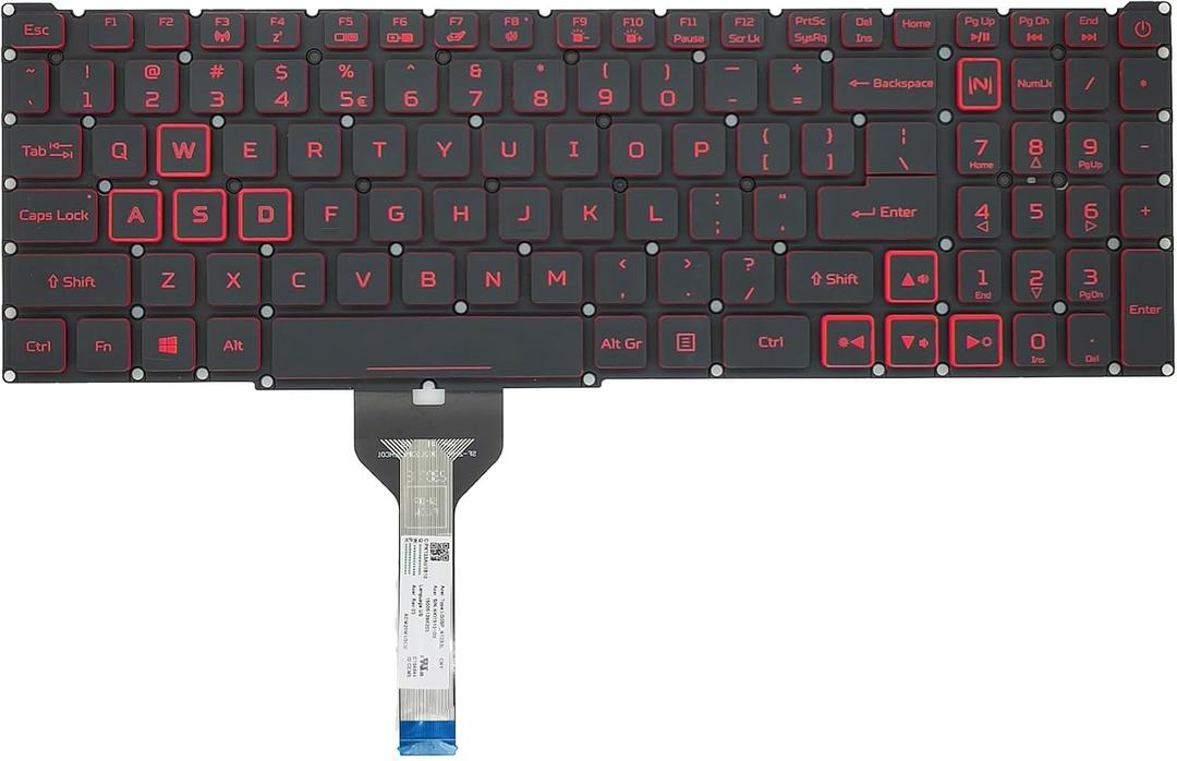 Replacement Keyboard for Acer Nitro 5 AN515-55 AN515-56 AN515-57 AN515-58 AN515-45,AN517-52 AN517-53 AN517-57 AN517-41 AN517-45, Predator Helios 300 PH315-54 PH315-55 PH317-51 Series Laptop