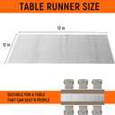 4PCS Glitter Disco Table Runner, 12" x 72" Retro 70s 80s Theme Decor, Silver Sequin, Party Supplies