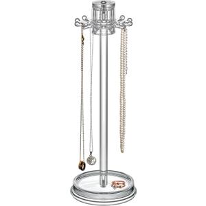 Amazing Abby - Temptation - Necklace Holder Stand with Spinning Hook Design, Jewelry Organizer Stand, Bracelet Tree Display, Perfect Storage Solution for Necklaces, Bracelets, Rings, and More