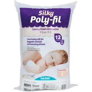 Fairfield Silky Poly-Fil, Premium Polyester Fiber, Soft Pillow Stuffing for Peaceful Sleep, Stuffed Animals and Toys, 12-ounce Bag