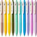 Mr. Pen- Retractable Gel Pens, 10 Pack, Light Vintage Ink, Fine Point 0.5 mm, Fast Dry, Smooth Writing, Cute Pens for Drawing, Writing Planner and School Supplies