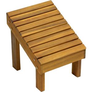 JONATHAN Y STL1004A Saru 11.8" Traditional Classic Solid Acacia Wood Shower Shaving Foot Stool, Natural