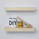 Homeforia 18 inch Wood Floating Shelves, High End Solid Natural Wood 18inch Floating Shelf for Wall Mounted, Unfinished Wooden 18in Floating Shelves, Heavy Duty Bracket, 18 X 6.5 X 1.75 inch, Set of 3