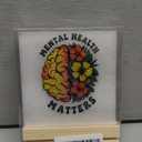 Mental Health Matters Psychologist Gift Clear Desk Decor Signs, Graduation Gift for Psychiatrist Acrylic Plaque, Appreciation Thank You Gifts Mental Health Therapist Office Decor Signs