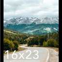 Wood 16x23 Picture Frame Black for Wall Hanging, 16 x 23 Frame Photo Frame for Wall Horizontally or Vertically, Black, 1 Pack