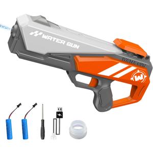 Electric Water Gun for Adults Kid, Powerful Automatic Squirt Gun, High Powered Shooting 100+ Times, Long Range Auto Water Blaster, Pool Outdoor Water Toy(Brown)