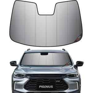 Pigenius Windshield Sunshade for Chevy Trax 2024-2026 (New Body Style) 2RS Activ, Premium Grey Leather Finish