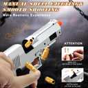 DaoDaoZhu Soft Bullet Toy Gun Pistol with Shell Ejecting for Indoor/Outdoor Shooting Games, Halloween Costume Fake Prop Gun Model, Educational Play Toy Guns, Christmas/Birthday Gifts (Silver)