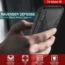 Punkcase iPhone Xs [Armor Stealth Series] Ultra Thin & Protective Military Grade Multilayer Cover W/Aluminum Frame [Clear Back] Ultimate Drop Protection for Your iPhone Xs (5.8") (2018) (Black)