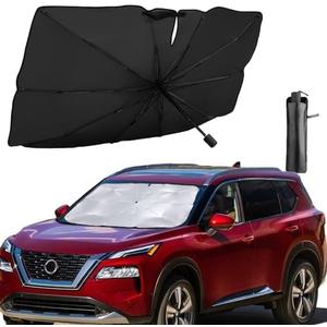 Zerixa Windshield Sunshade Umbrella, Foldable Sun Shade for Car Front Windshield Fits Sedan SUV Truck Van (2025 Upgraded 55"X31.5")