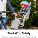 Schwinn Deluxe Child Bike Carrier, Seats one Kid Ages 1+, Frame Mount, Adjustable Safety Harness, Quick Release Design, Comfortable Padding, Rear-Mounted Child Bike Seat for Toddler