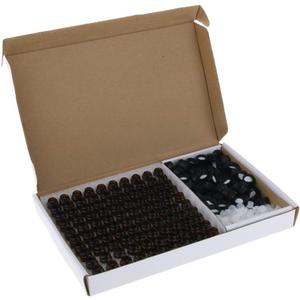 100 PCS Amber Glass Vials Essential Oil Bottle with Orifice Reducer (2ml)