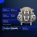 ECCPP Wheel Hub and Bearing Assembly Rear 512450 fit for Honda Civic 2013-2015 5 Lugs Wheel Bearing Hubs with ABS 2pcs