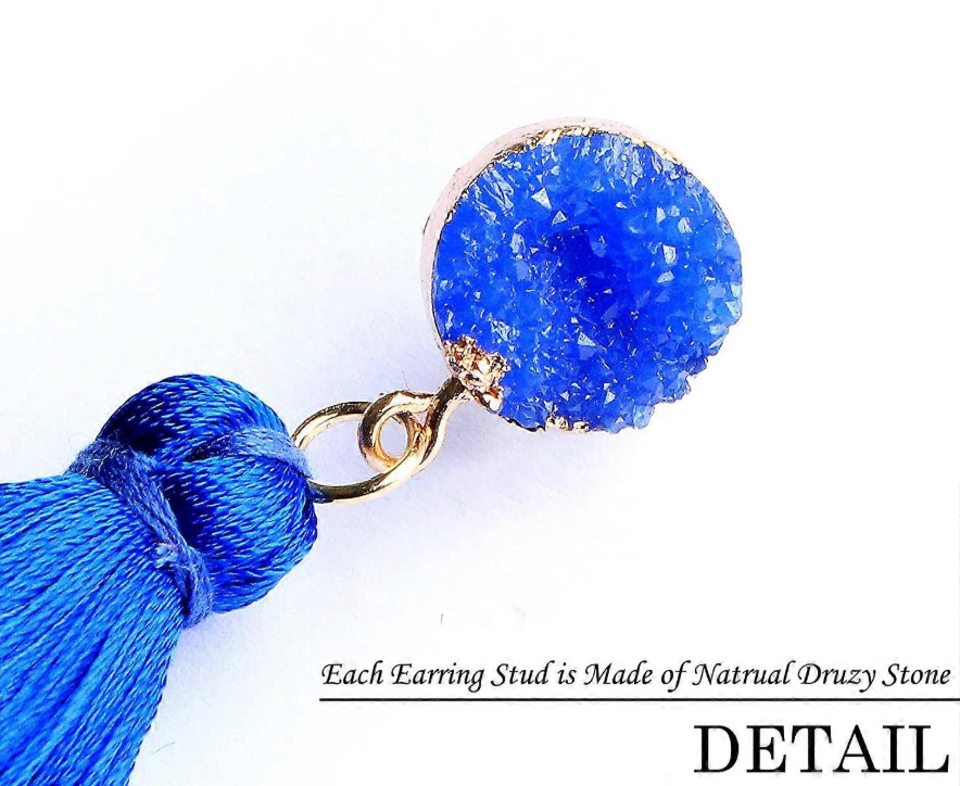 Colorful Layered Tassel Earrings Bohemian Tiered Tassel