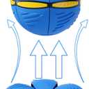 BOTIZR Flying Saucer Ball for Dogs,Pet Toy Interactive Flying Saucer Dog Toy Portable,Outdoor Yard Dog Toys,Perfect Doggy Disc Ball (Blue)