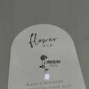 Acrylic Flower Bar Sign- 8"x10" Frosted Arch Acrylic Table Sign and Base,1/8" Thick | Modern Calligraphy Flower Bar Sign for Bridal Shower & Party (Frosted, 8x10 Inch)