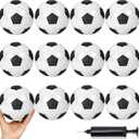 12 Pack Small Soccer Balls, Inflatable 4'' Mini Soccer Balls for Kids Indoor Outdoor Sports Games, Pool Beach Garden Toddlers Ball Toys Footballs for Boys Girls Gifts & Party Favors, BW