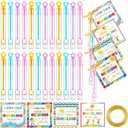 Yexiya 36 Pcs End of The Year Student Gifts Mini Bubble Wands with Summer Gift Tags, Kindergarten School Graduation Gifts Bulk for Graduation Party Favors Outdoor Summer Parties