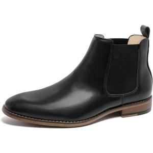 Cestfini Chelsea Boots Men Classic Elastic Dress Boots Casual Men's Chelsea Ankle Boots (8, Black)