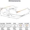 VISOONE TR90 Blue Light Blocking Glasses Women Men Octagon Aviator Anti Eyestrain Lightweight Metal Temple Marion