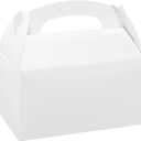 Xxcxpark 24 PCS White Gift Boxes 6.2x3.5x3.5 inches, Party Favor Kraft Paper Gift Packaging Box with Lid for DIY Crafting, Cube, Cupcake, Kraft Present Boxes for Birthday, Wedding