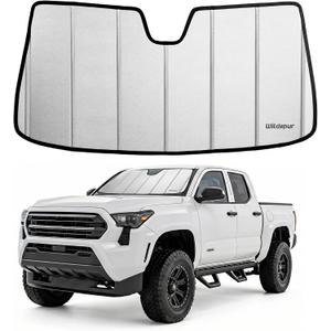 Custom Fit 2024-2026 Tacoma Windshield Sun Shade for Toyota Tacoma 2024 2025 2026 - Upgraded 6-Layer with Triple Laminate Core Front Window Shade - Accordion Folding Design with Storage Bag