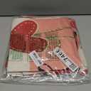 AVOIN colorlife Valentine's Day Hugs and Kisses Love You More Throw Pillow Covers, 20 x 20 Inch Valentine Heart Stripes Wedding Cushion Case Decoration for Sofa Couch Set of 4 (Red)