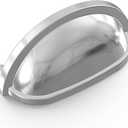 Hickory Hardware 1 Pack Solid Core Kitchen Cabinet Pulls, Luxury Cabinet Handles, Hardware for Doors & Dresser Drawers, 3 Inch Hole Center, Chrome, Williamsburg Collection