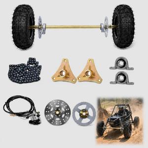 29 Inch Go Kart Rear Axle Kit, 740mm DIY Live Axle Kit with Wheels