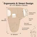 3-Pack Organic Baby Swaddle Sleep Sacks - Swaddles for Newborns, Infant 0-3 Months, Baby Girls, Boys, Soft & Snug Newborn Sleep Sack, Nursery Swaddling Blankets (Ecru, OS)