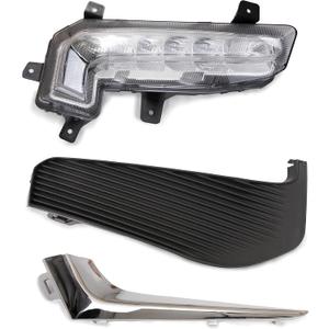 BXZ Daytime Running Drivering Passenger Right RH Fog Light W/Bumper Insert Outer Grill Grille For Chevy Malibu 2016 2017 2018