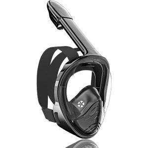 QingSong Kids Snorkel Mask Full Face, Snorkeling Set with Camera Mount, Foldable 180 Degree Panoramic View Snorkeling Gear Anti-Fog Anti-Leak (X-Small, BBlack)