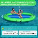 CALOBANA Water Hammock Inflatable Round Floating Ring for Adults 8ft Green
