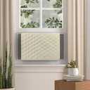 Homydom Air Conditioner Cover Inside, AC Unit Cover Double Insulation Defender, High Elasticity, Light Yellow M-25"x 16"x 3.5"(L x H x D)