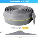 Papillon Garage Door Bottom Seal Strip, Weatherproof EPDM Rubber Threshold, Fits All Standard Doors, Easy for DIY Homeowners, No Adhesive (20Ft, Grey)