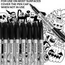 Permanent Markers, 120 Count Black, Fine tip, Oil-Based Permanent Markers, Waterproof and Fade-Resistant, for Paper, Wood, Metal, Glass and More