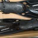 Cressi Tonga Short Adjustable Open Heel Fins, Black,  L/XL | US Man 9/13 | US Lady 10/14 | EU 42/47