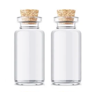 GLASS JARS WITH CORK LID 2 Pack Of 2