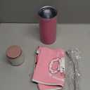 Roshtia 7pcs Christmas Breast Cancer Gifts for Woman Pink Boo Basket Tumbler Cup Handbag Makeup Bag Candle Notebook for Cancers Awareness Accessories Survivor Gifts(Breast Cancer)