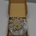 Yousoontic Set of 8 Winter 3D Acrylic Snowflake 16 Pcs Acrylic Snowflake Table Decorations Tabletop Centerpiece for Winter Party Wedding New Year(Blue)