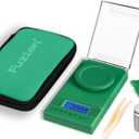 Fuzion Milligram Scale 50g/ 0.001g, Portable mg Scale with LCD Backlit, Tare, Digital Jewelry Scale, Microgram Scale for Powder, Gold, Gem, Reloading, Batteries Included (Green)