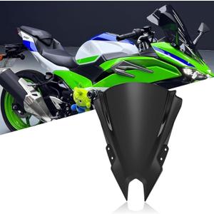 for NINJA500 SE Ninja500se ninja500 2024 2025 2026 new Accessories Windshield Double Bubble Wind Deflector Protector Fairing Windshield Deflector(18" Black)